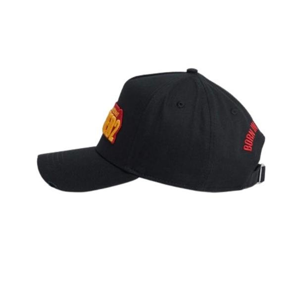 DSQUARED2 'now you know’ & 'Dsquared2'embroidered Black Baseball Cap