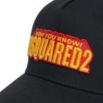 DSQUARED2 'now you know’ & 'Dsquared2'embroidered Black Baseball Cap