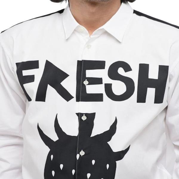 Comme Des Garçons Shirt  strawberry graphic-print shirt