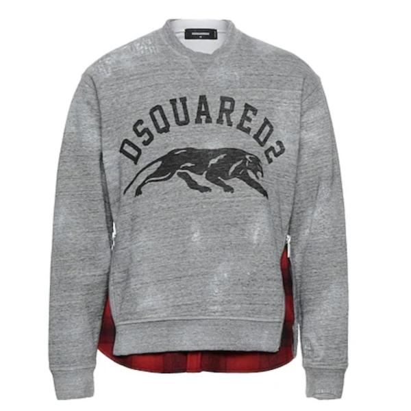 Dsquared2 Grey Layered Logo Sweatshirt