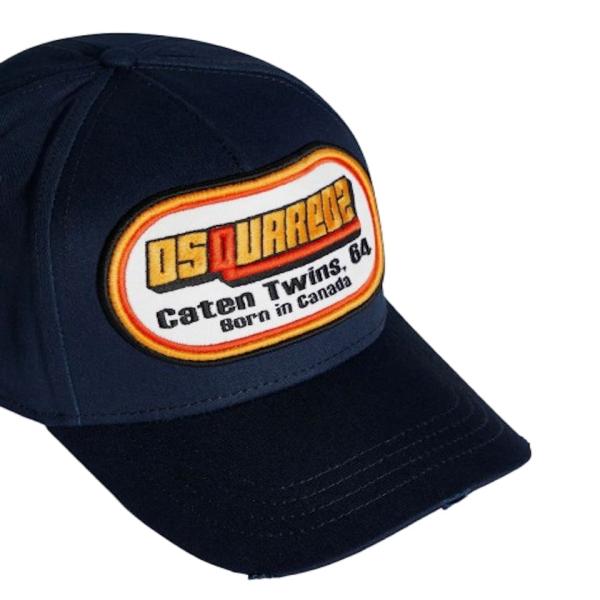 DSQUARED2 'Dsquared2 Caten Twins. 64' embroidered Blue Baseball Cap