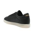Prada Lane black calf leather low-top sneakers